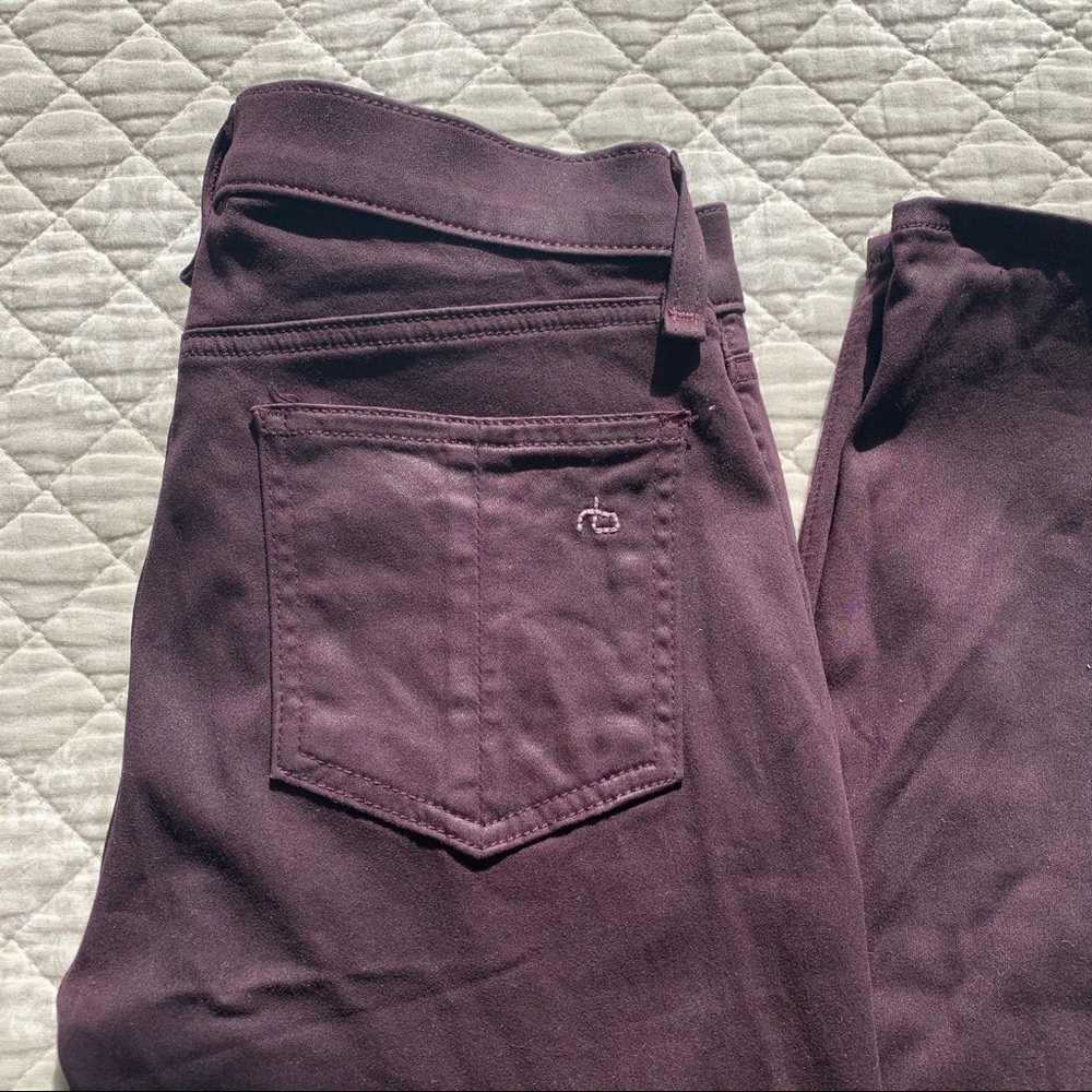 Rag & Bone Skinny Burgundy Jeans Sz 25